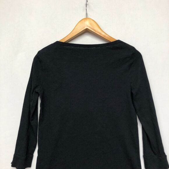 J. Crew Women Cotton Slub Tee T-Shirt Top Size Extra Small XS Black B254 -3 - Picture 12 of 13